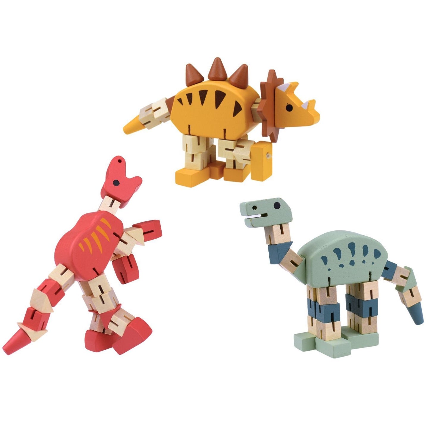 Wooden Twist and Lock Dinosaur NG23734