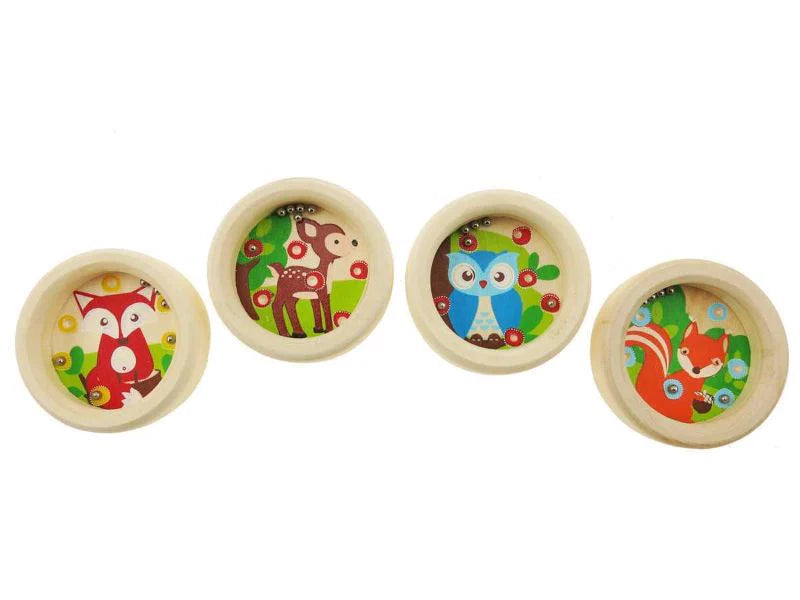 Wooden balance ball game