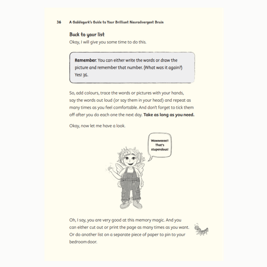 A Gobblegark's Guide to Your Brilliant Neurodivergent Brain Book inside page