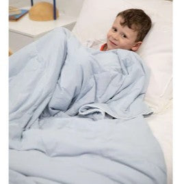 Child using The Sensory Specialist Cooling Blanket