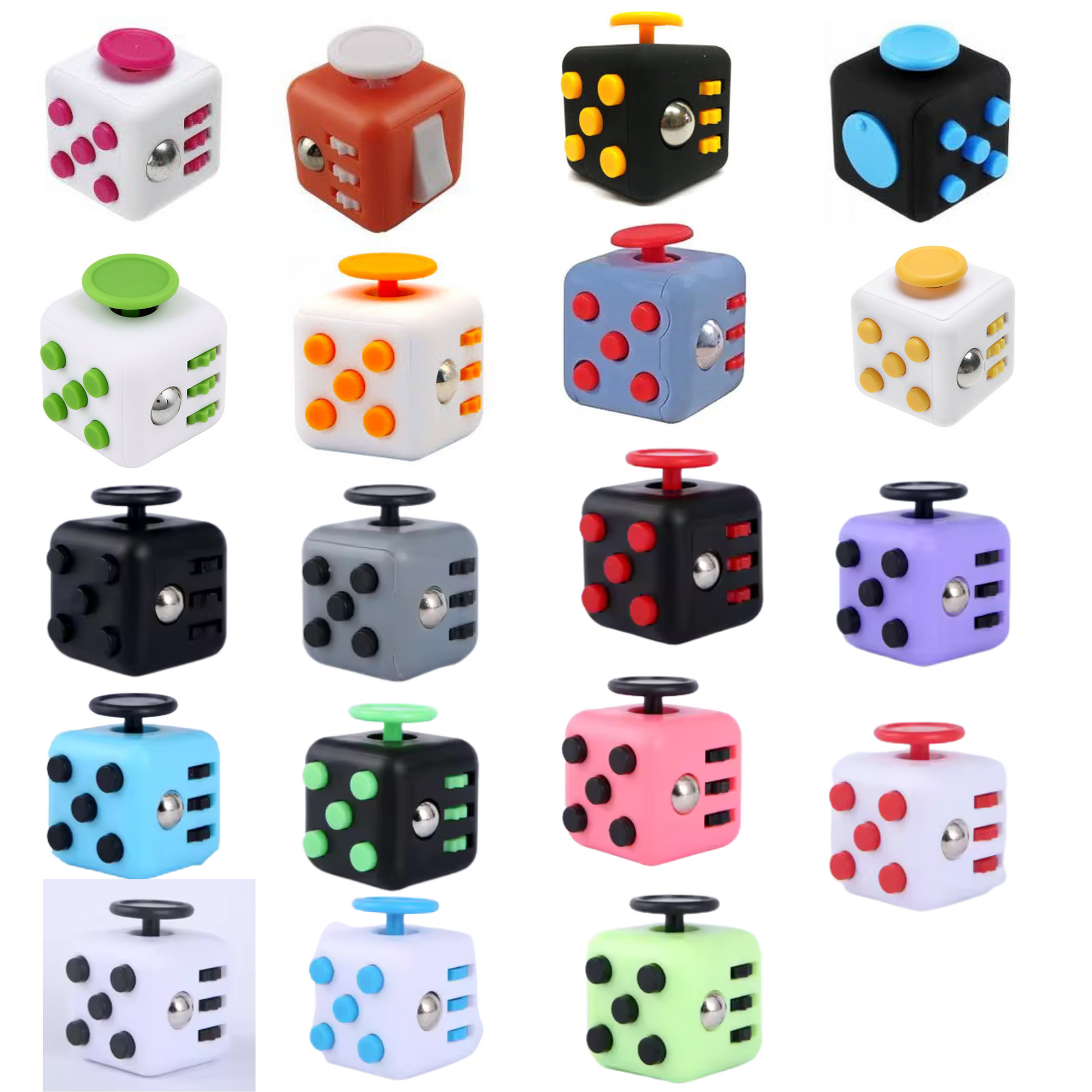 19 different coloured fidget cubes