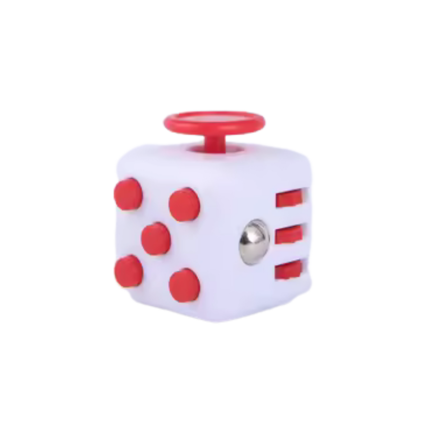 white red fidget cube