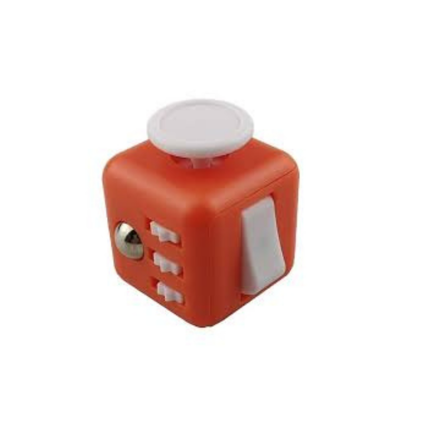 orange white fidget cube