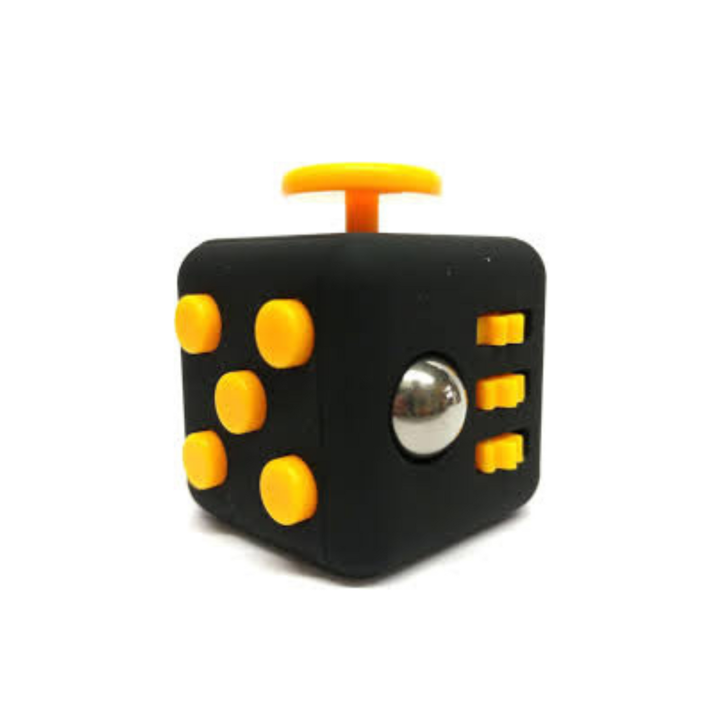 yellow black fidget cube