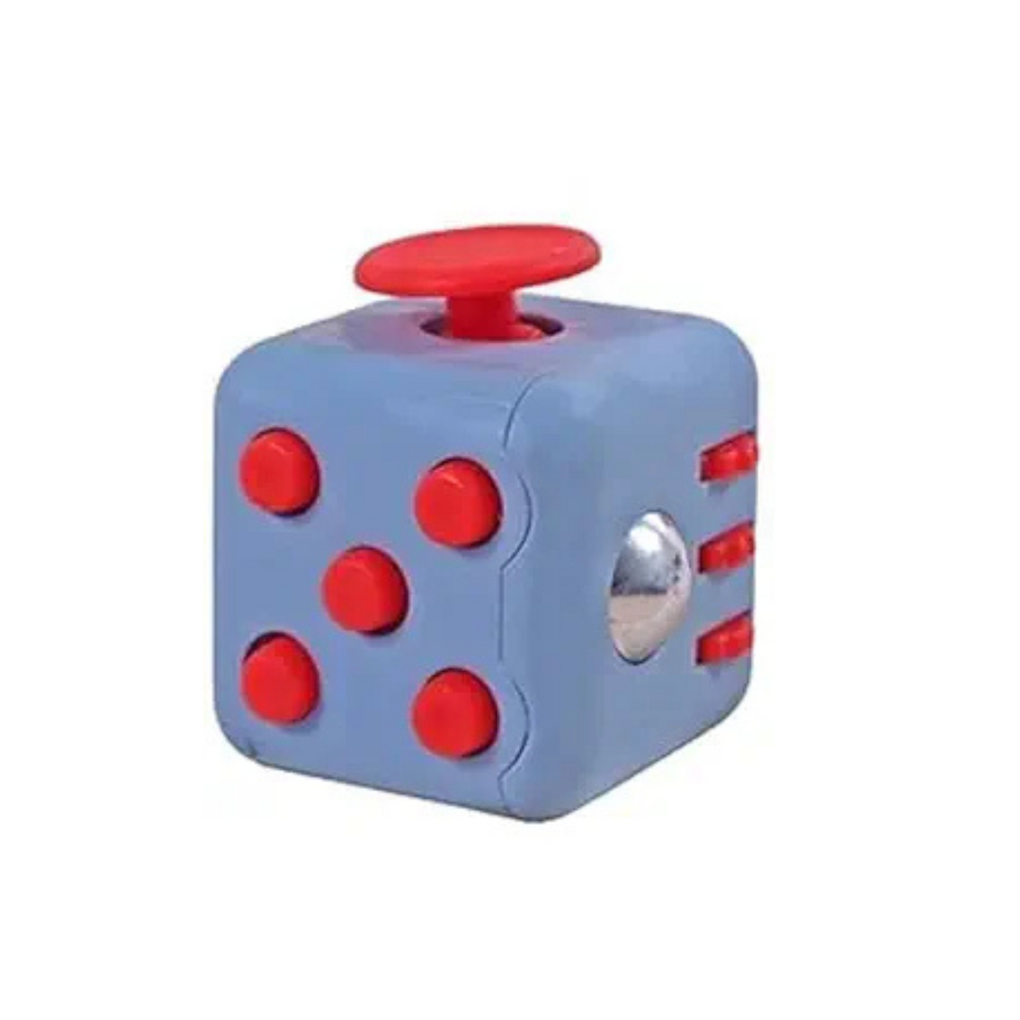 grey red fidget cube