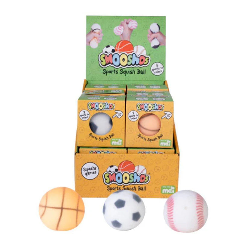 Smoosho Squishy Sports Ball in box