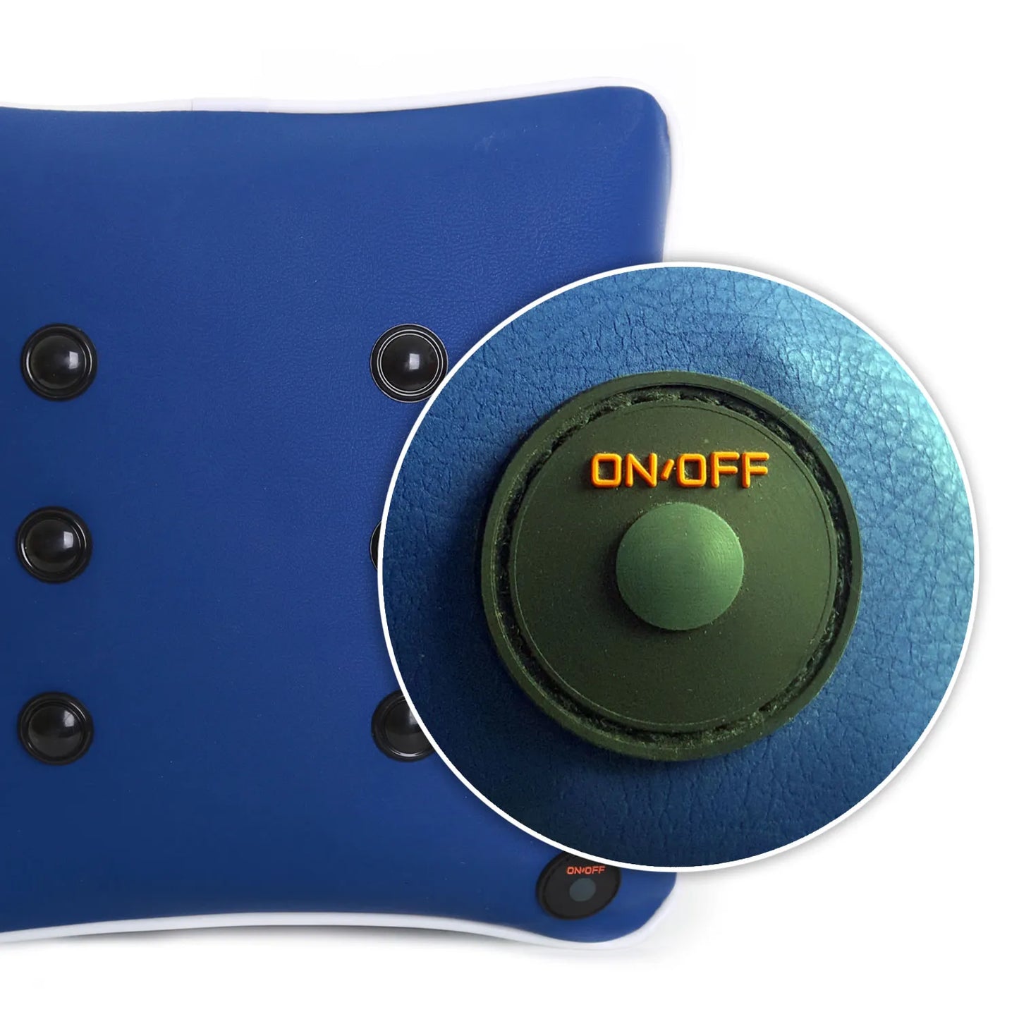 Vibrating Massage Cushion on and off button