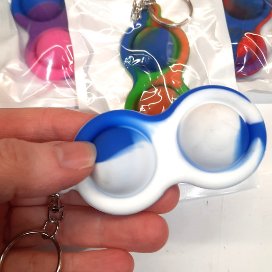 Silicon pop bubble keyring