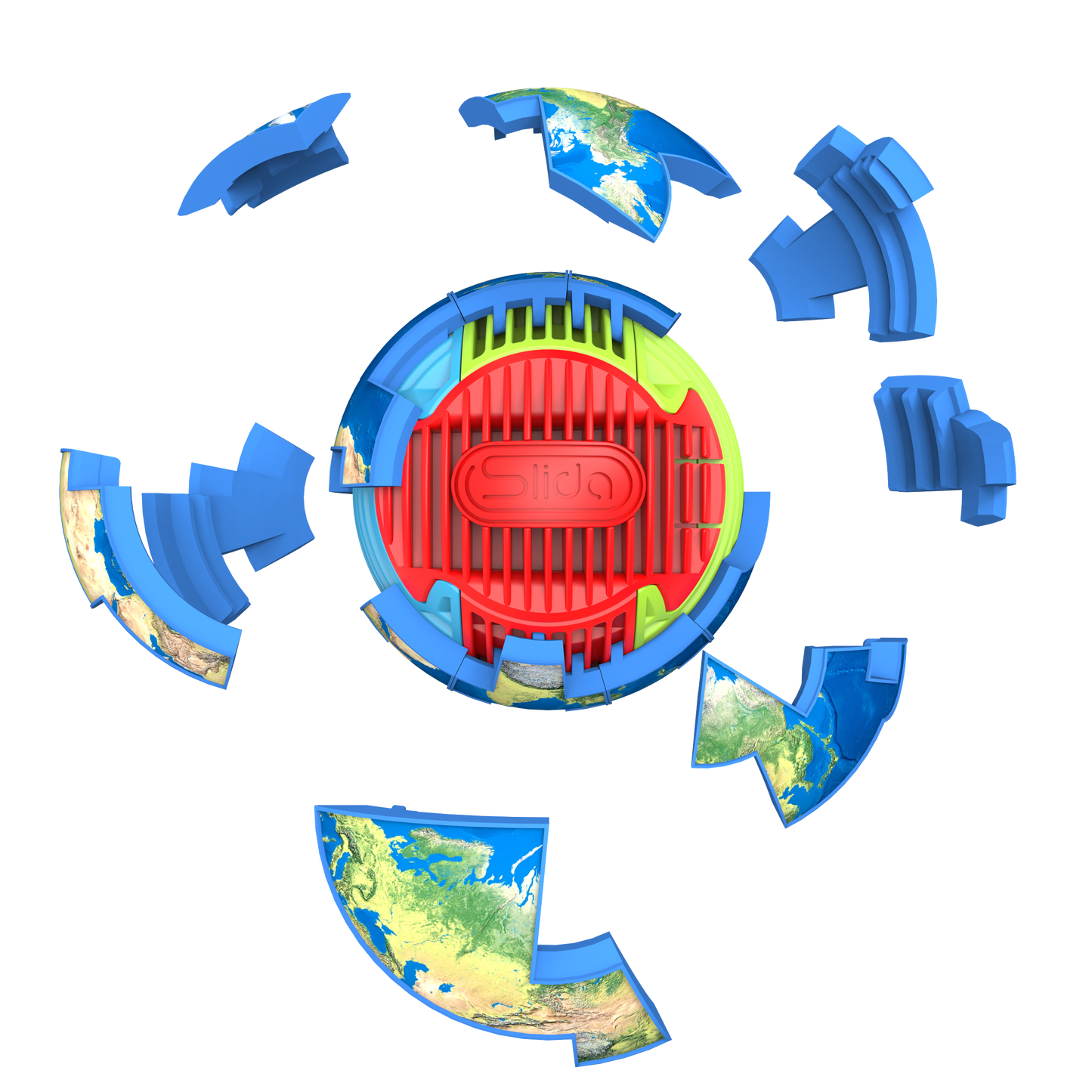 Slida Snap and wrap 3d interlocking fidget puzzle showing pieces