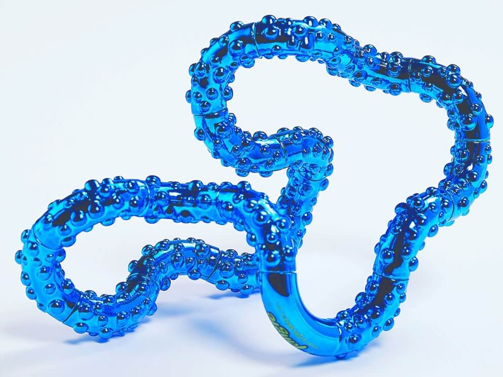 Textured Metallic Tangle Jnr blue
