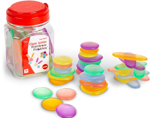 Clear Junior Rainbow Pebbles.