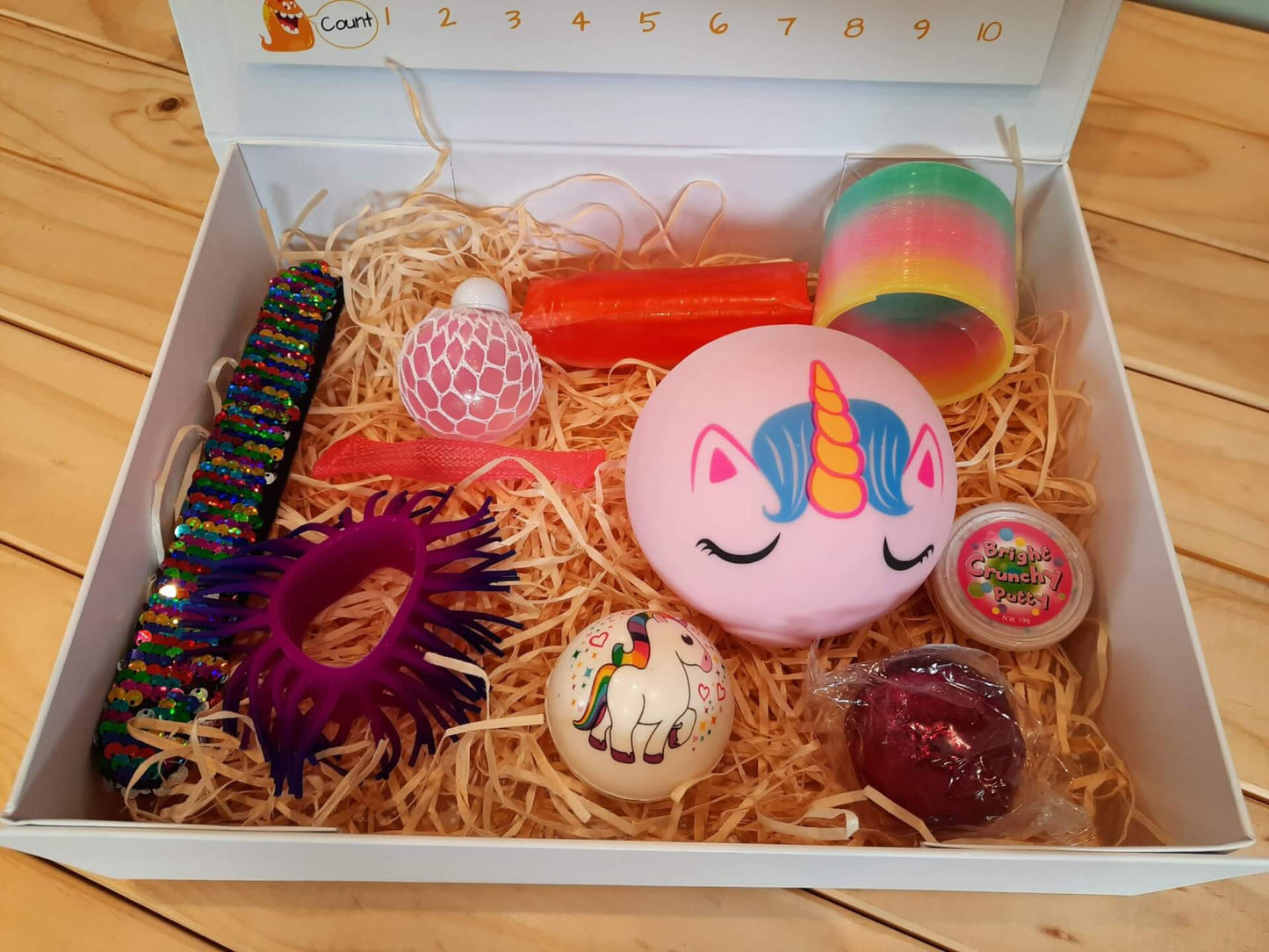 Skeeta sensory box with Unicorn2