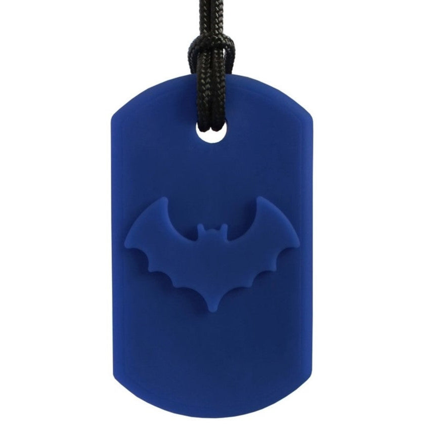 ARK Bat Bite Sensory Chew Necklace Dark Blue
