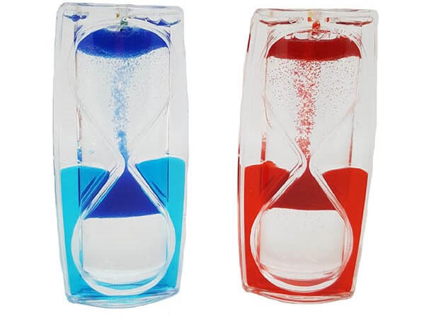 Anti gravity liquid timers