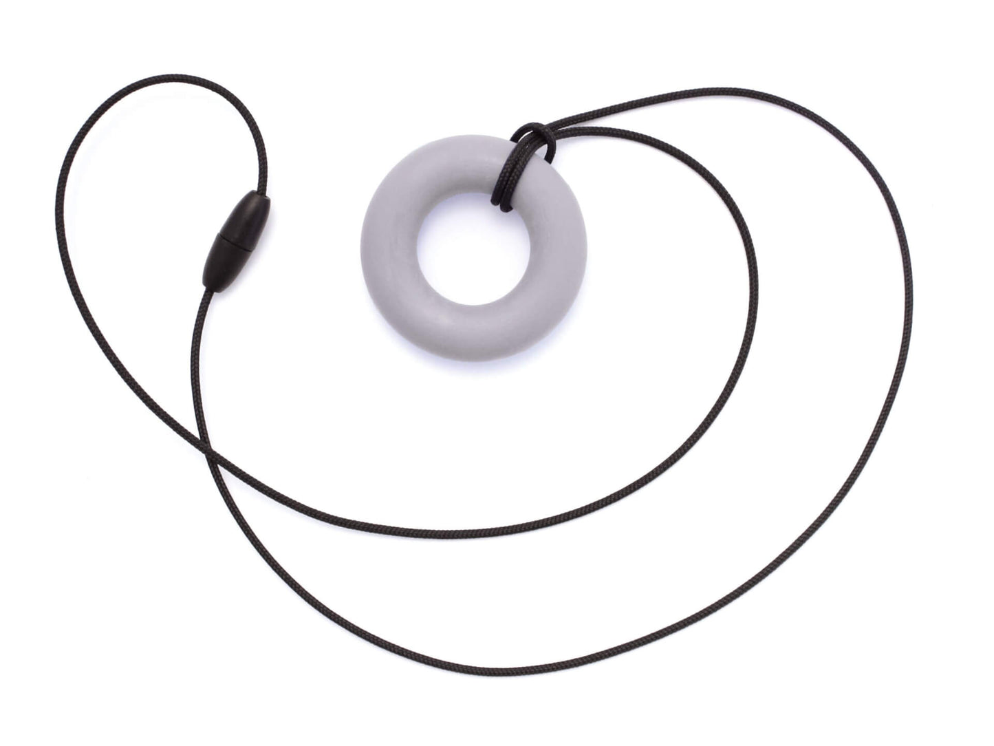 Ark chewable ring necklace light grey