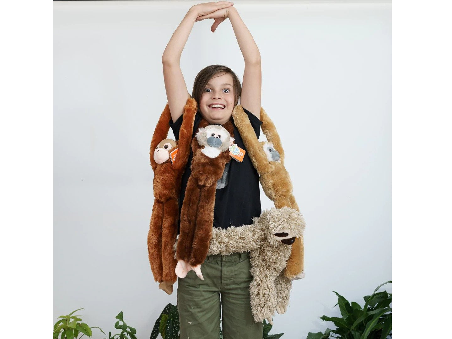 Boy with Hanging Monkeys
