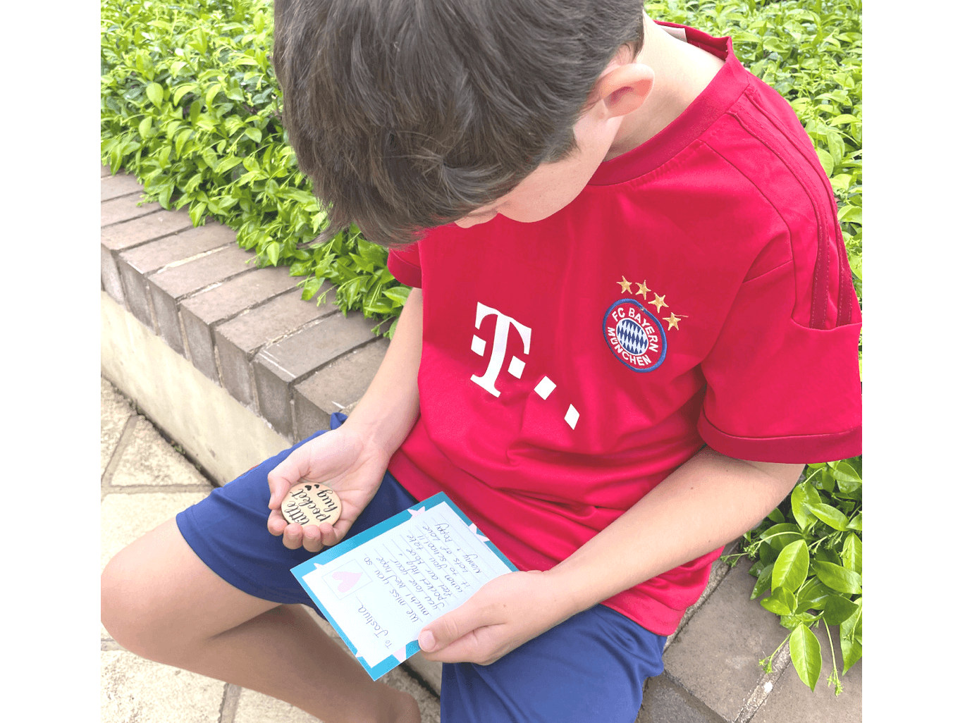 Boy with pocket hug