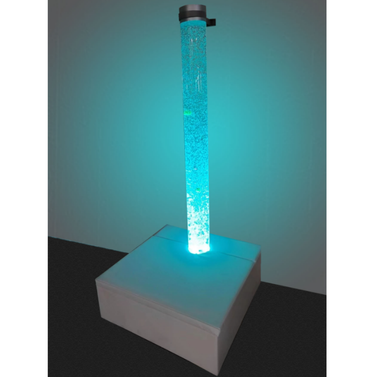 Bubble Tube with Podium attached to wall