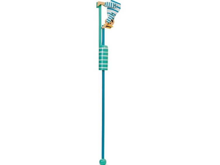 wooden diver on pole toy