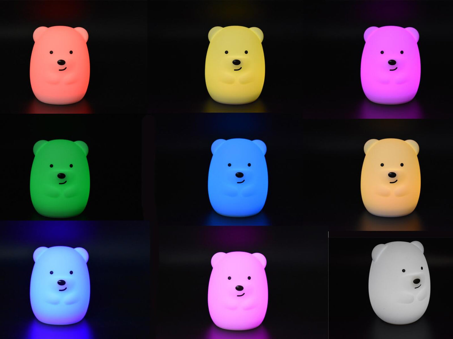 JL313 Teddy the bear Nightlight colours
