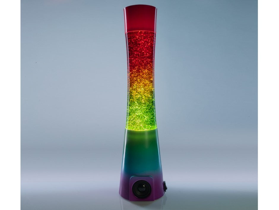 Rainbow Glitter Lamp Speaker dark