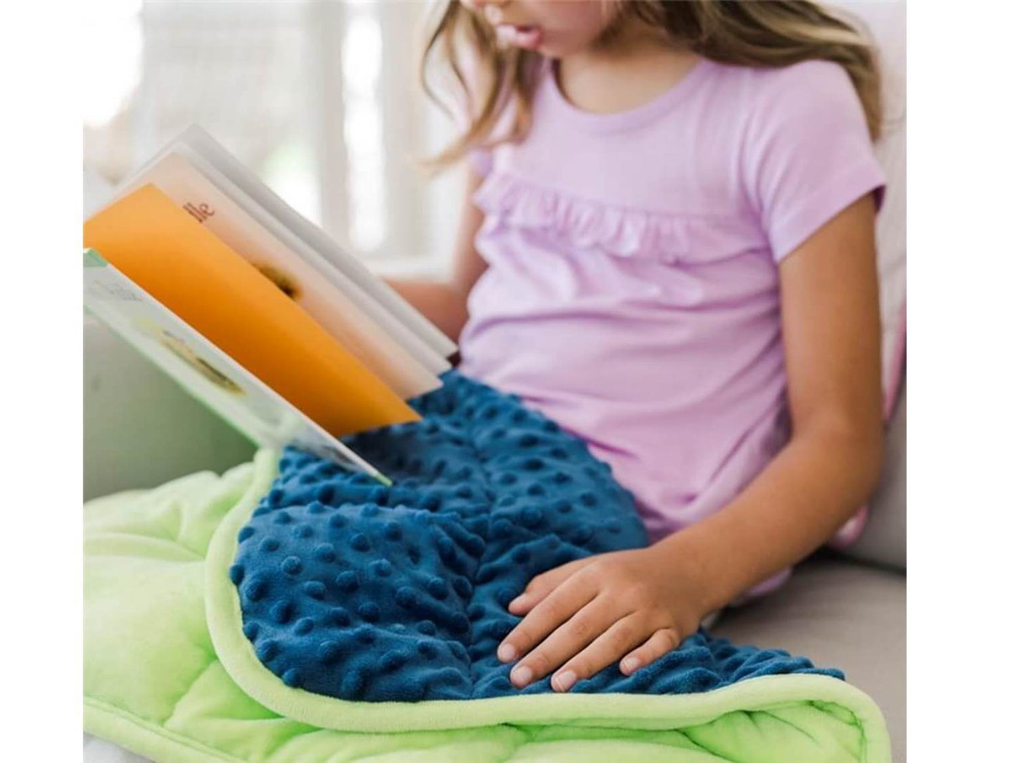 LL5017 Sensory Genius Weighted Lap Pad on girl
