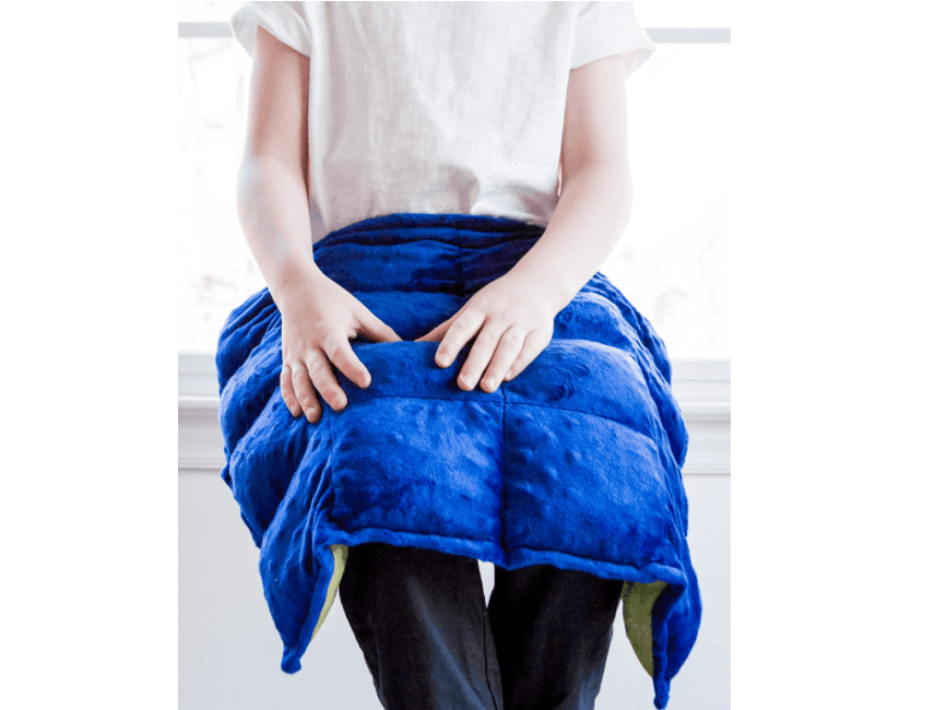 LL5017 Sensory Genius Weighted Lap Pad on lap