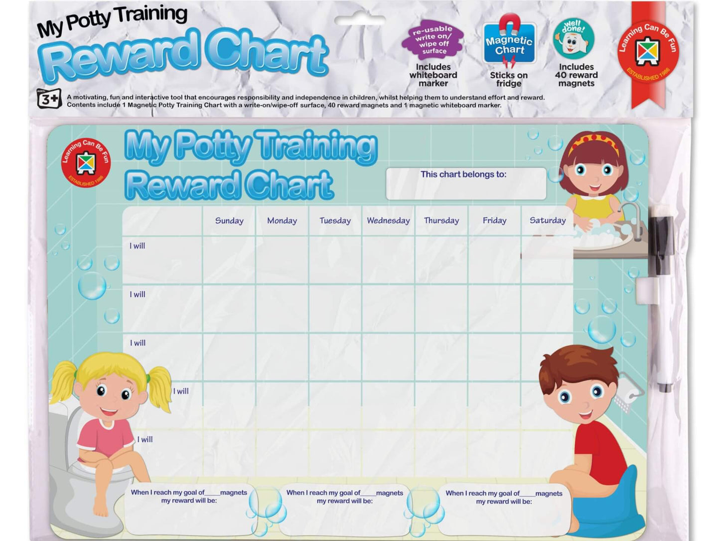 potty training reward chart
