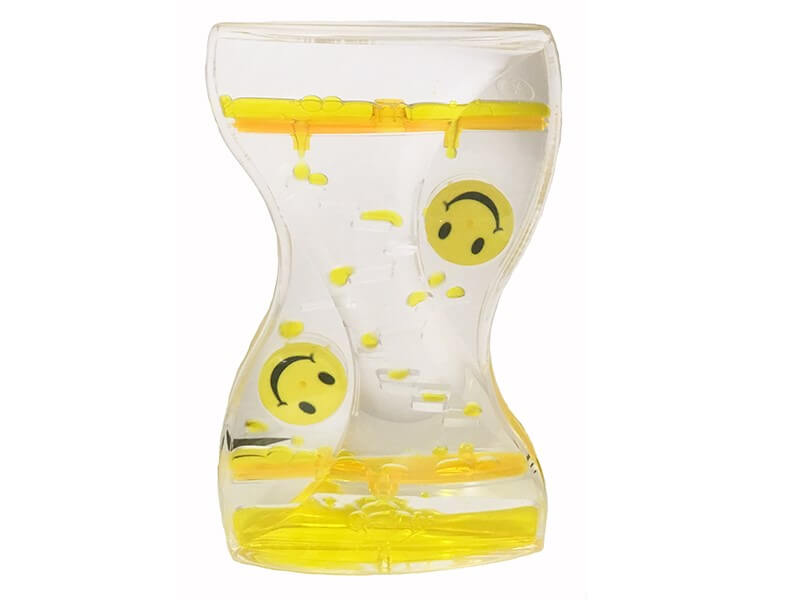 Large liquid twist timer yellow