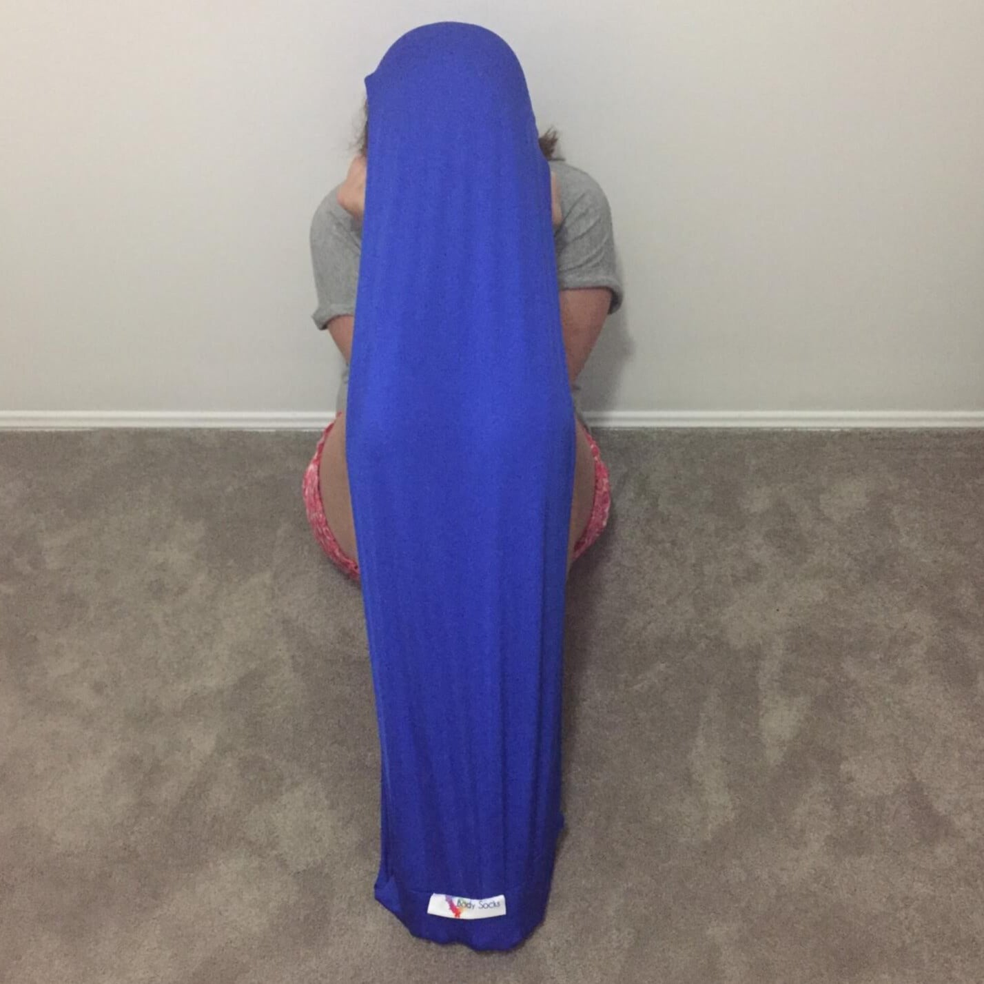 Lycra resistance band blue hiding