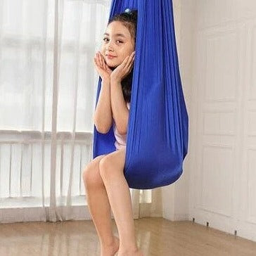 Lycra sensory swing blue