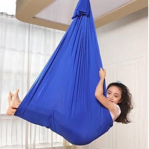 Nylon sensory swing girl swinging