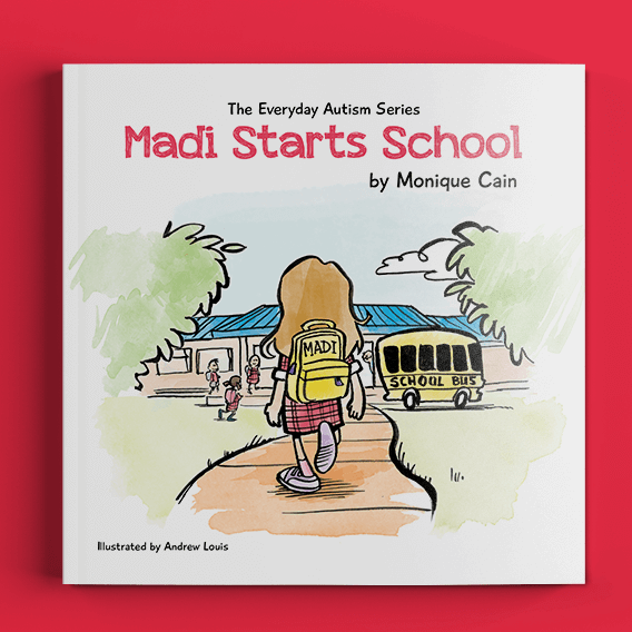 Madi starts school book