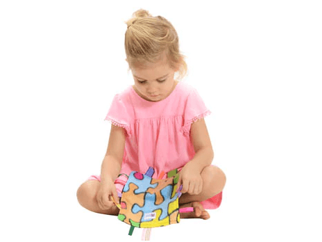 Mini Fidget Blanket with Girl