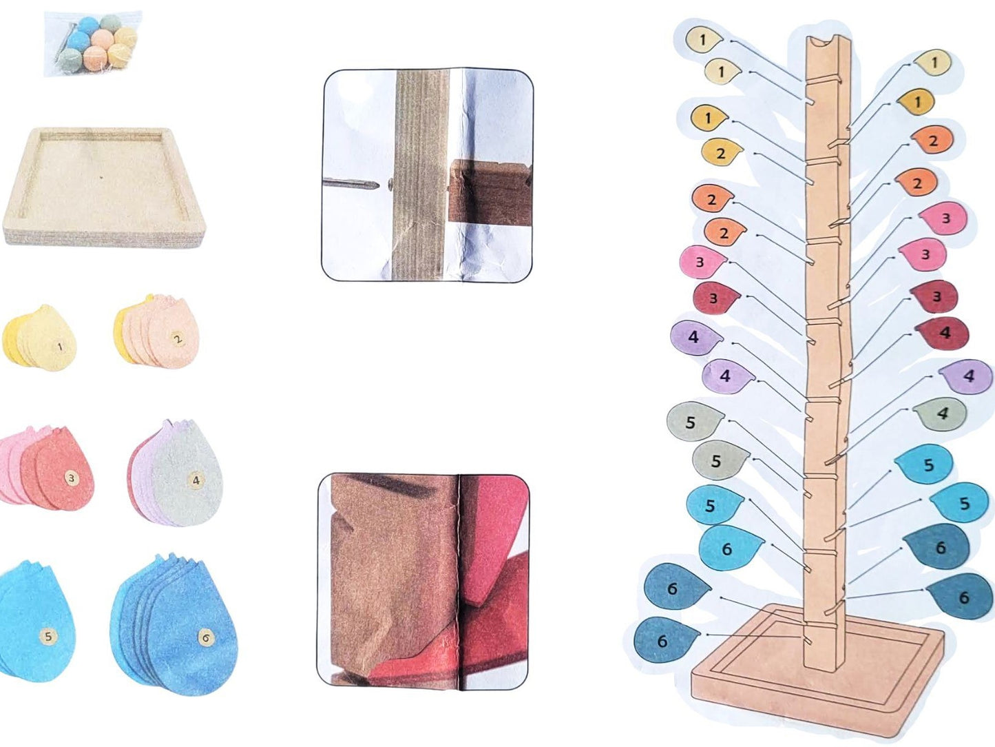 Montessori Wooden Marble Tree Instructions