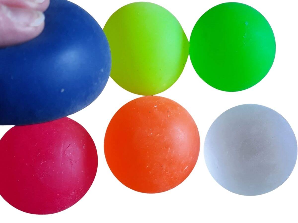 Neon Gel Squish Ball Blue