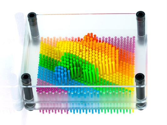 Rainbow pin art