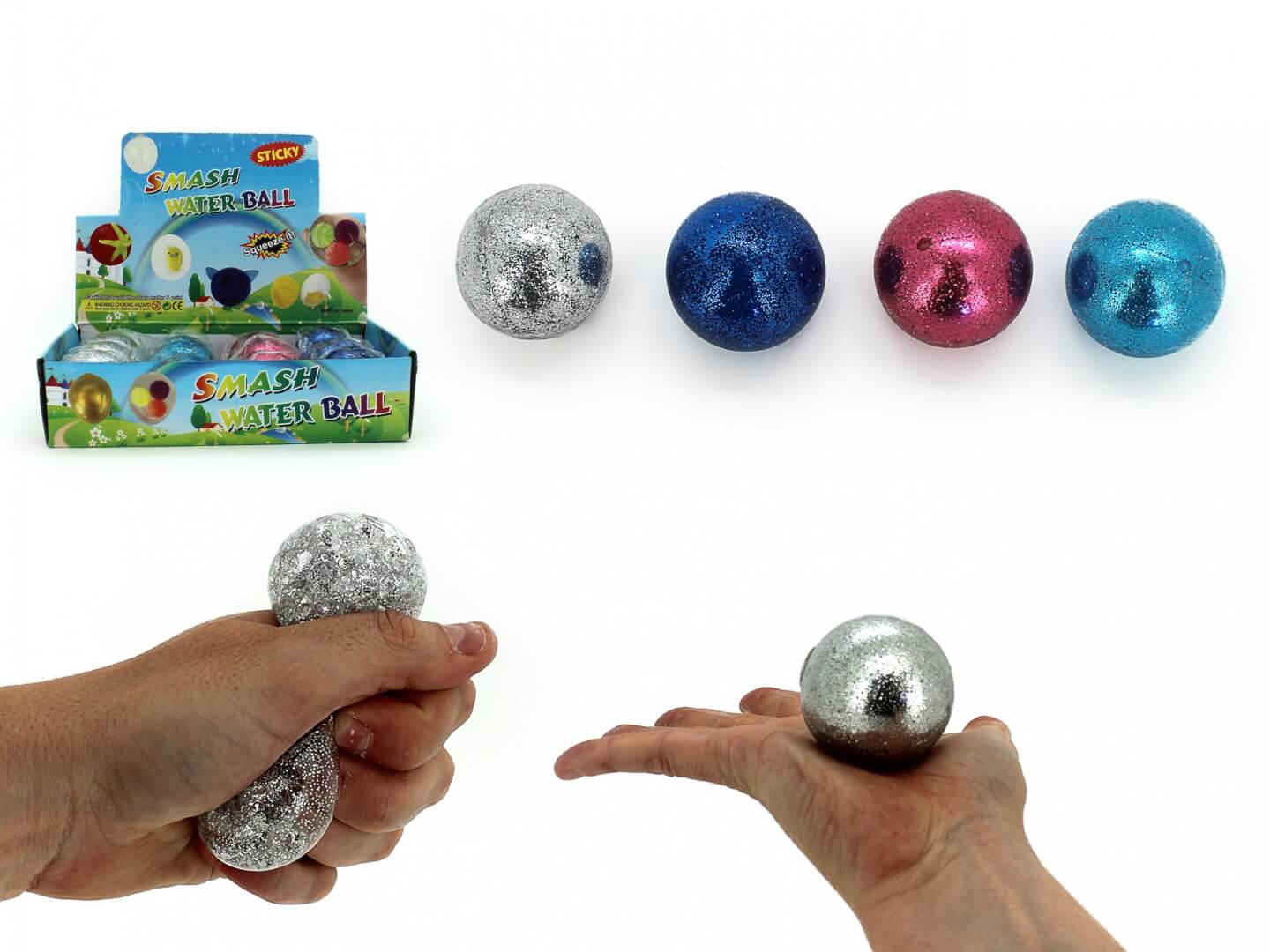 Squishy Glitter water orbs ball