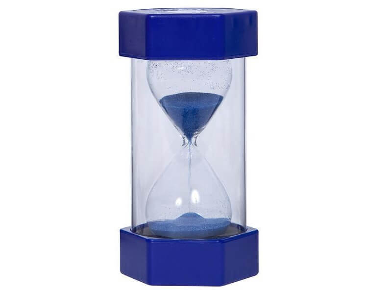 Elizabeth Richards sand timer blue