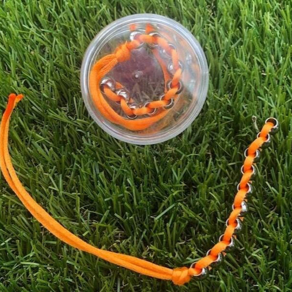 Caterpillar hand fidget orange