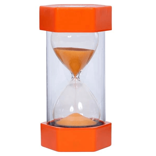 Elizabeth Richards sand timer orange