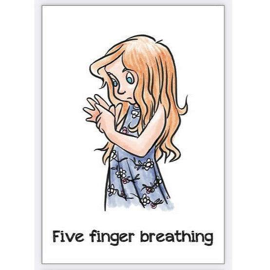 five finger breathing card