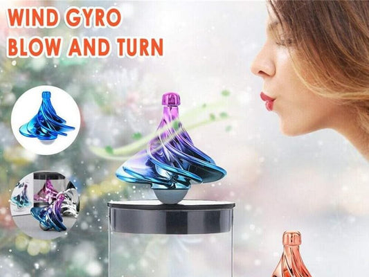gyroscope spinner being blown