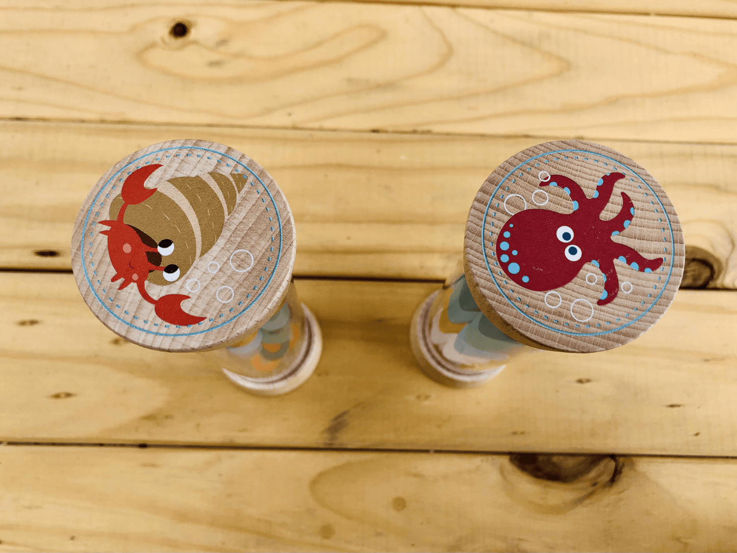 wooden rainmaker rattle toddler toy tops