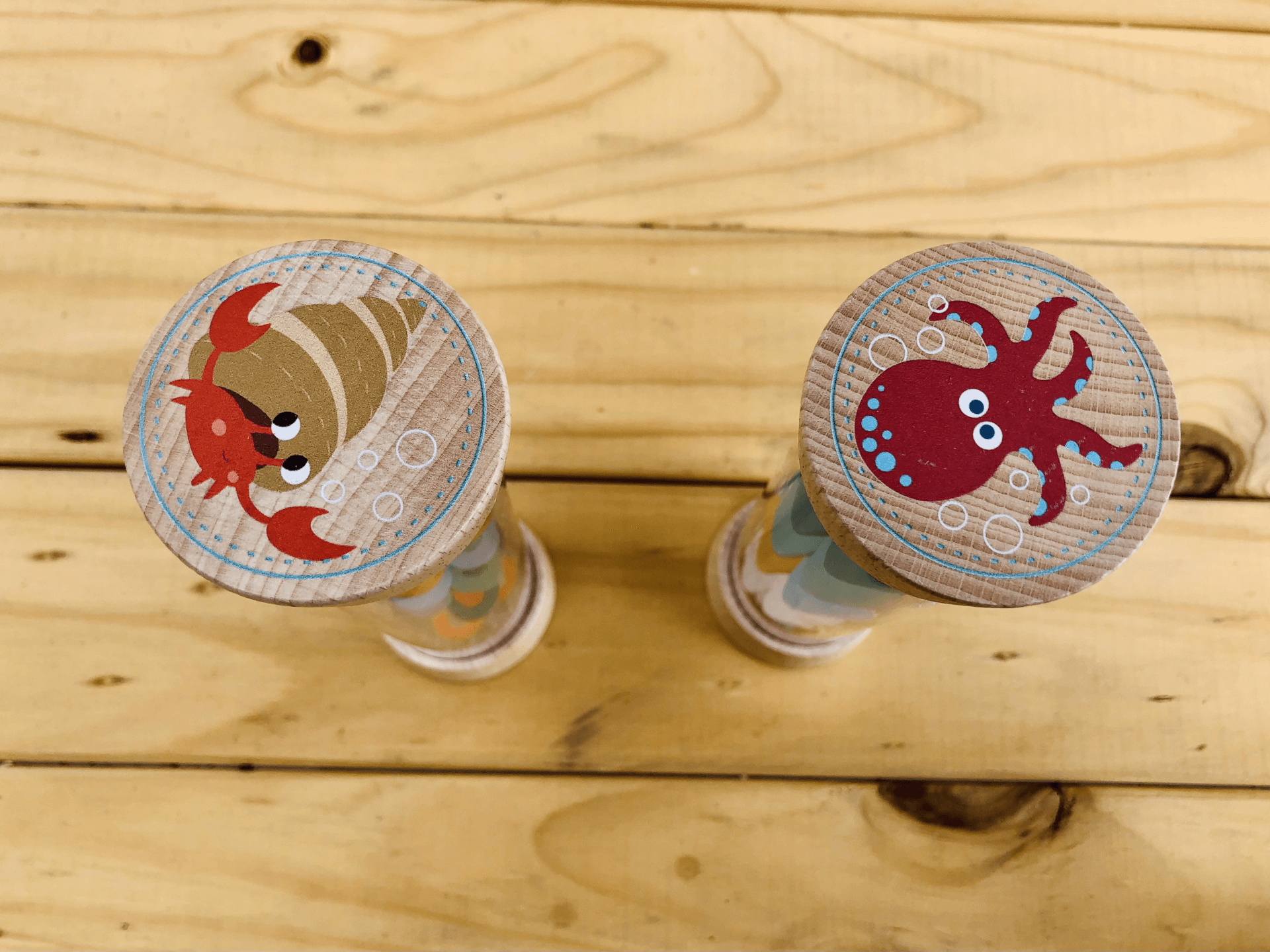 wooden rainmaker rattle toddler toy tops