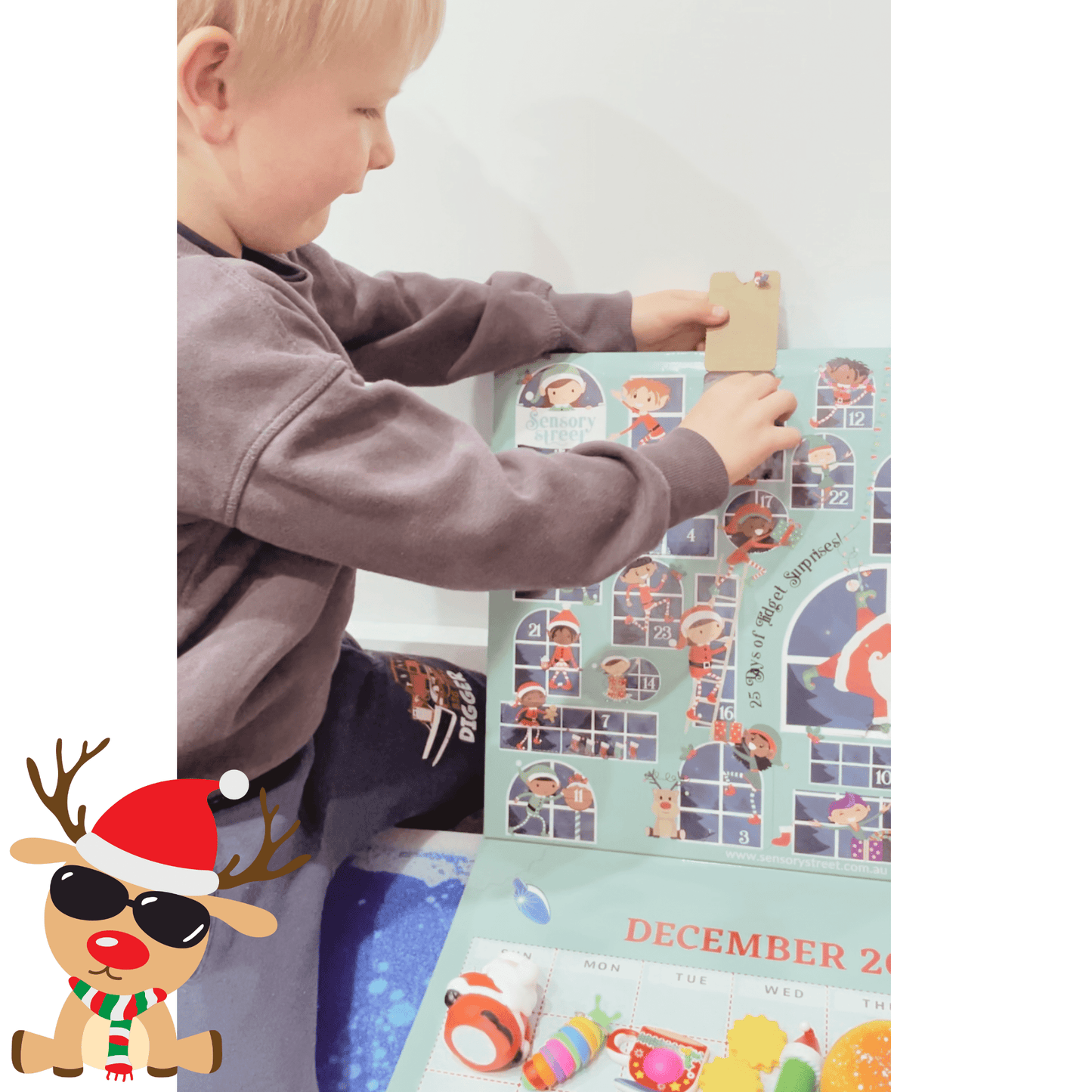 Boy Opening window  Deluxe Advent Fidget Calendar