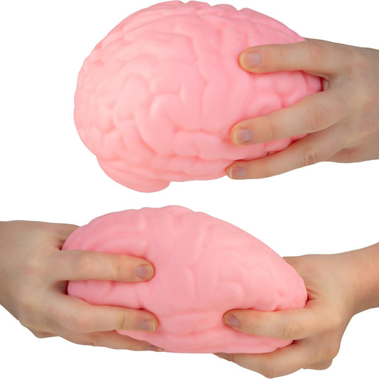 Jumbo Brain Squishy 15cm in hands