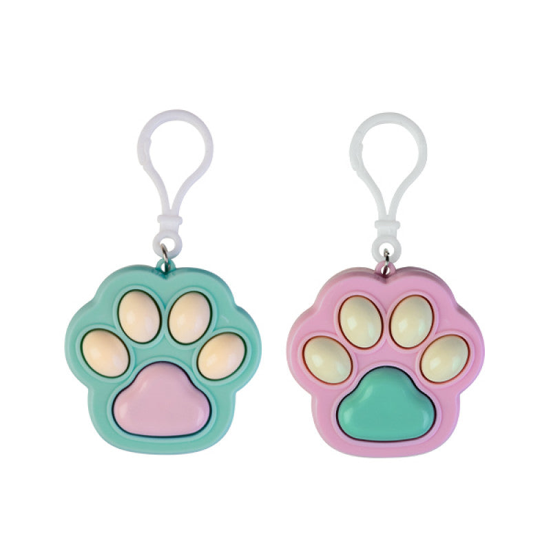 Fidget Fingers Keychain Cat Paw Click two colours