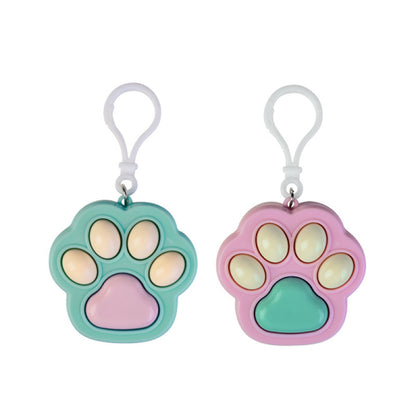 Fidget Fingers Keychain Cat Paw Click two colours