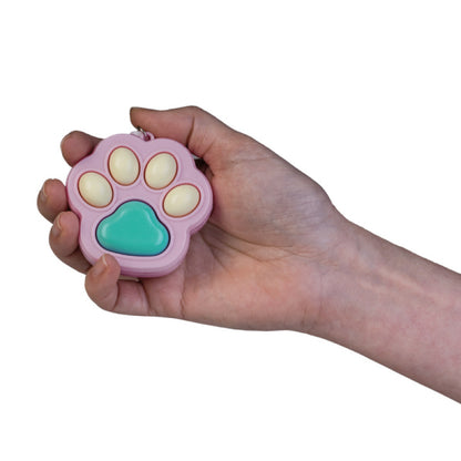 Fidget Fingers Keychain Cat Paw Click in hand